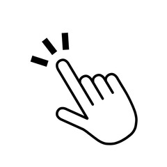 指さし　アイコン　記号　サイン タッチ　ワンポイント	