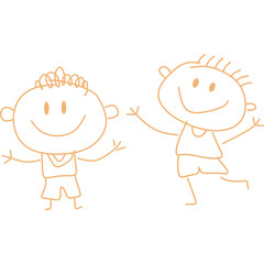 Children Draw Doodle