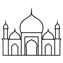 Islamic Architecture Mosque Line Drawing
