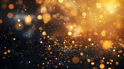 Fototapeta premium close-up of soft sparkles shimmering against a dark background