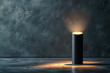 Elegant minimalist desk lamp casting soft light