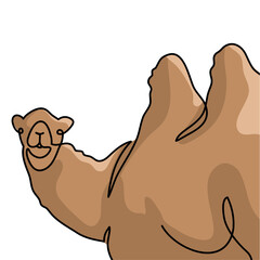 Minimalist One Line Farm Animal vector color Illustrations, Goat, Sheep, Cow, and Camel Vector Designs