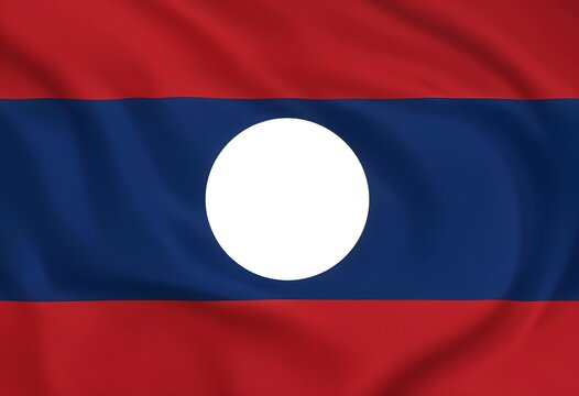 laos flag waving

