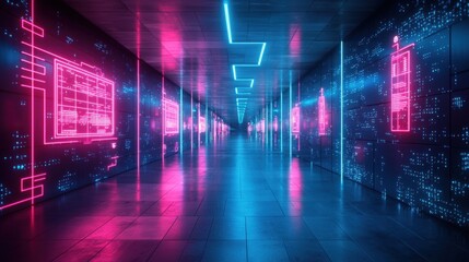 Fototapeta premium Innovative advanced sensor network in smart building design