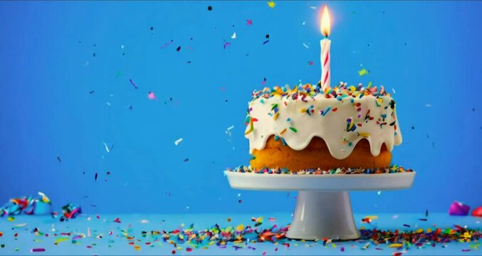 birthday cake with candles, happy birthday cake video 