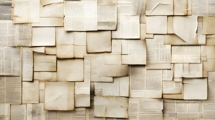 Fototapeta premium Old newspaper texture background with a vintage aesthetic.