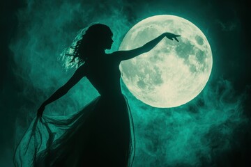Fototapeta premium Dancing in the moonlight a magical night under stars