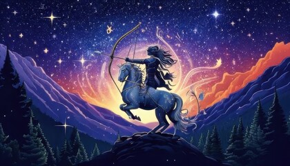 sagittarius archer cosmic background