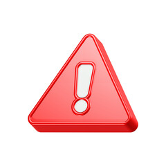 Alert triangle icon 3d