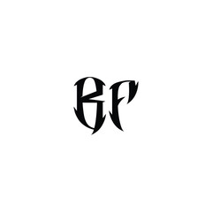 BF monogram logo design letter text name symbol monochrome logotype alphabet character simple logo