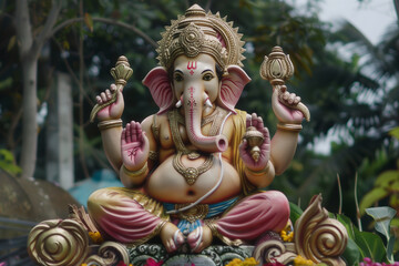 Fototapeta premium happy ganesh chaturthi, ganpati festival