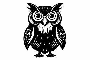 owl-black-silhouette-on-white-background 