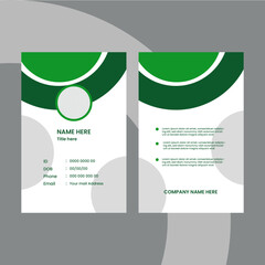 Modern ID card design template. Corporate identity card design. Professional employee id card. Vector Business man Id card, student id card, police id card, officer id card creative design perfect siz