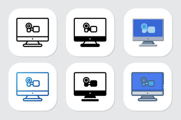 recorder icons with various design styles