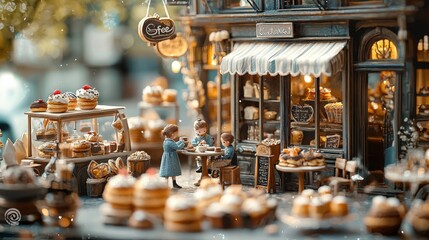 Cozy Miniature Bakery Photography Setup