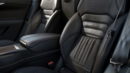 Fototapeta premium Detailed focus on seat lumbar support controls