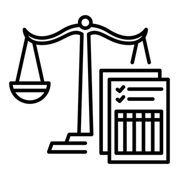 recommend clip art: Documents about law. Document icon in line style. Icon about law and justice