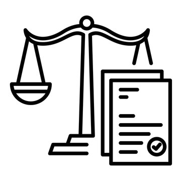 recommend clip art: Documents about law. Document icon in line style. Icon about law and justice