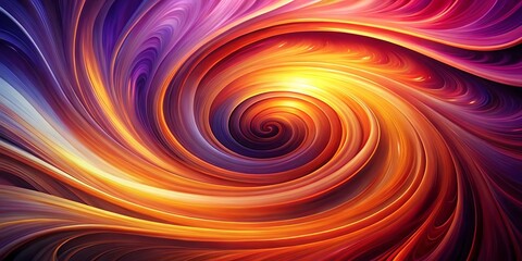Obraz premium Abstract Whirlwind of Vivid Hues, A Symphony of Colors Swirling Towards an Unseen Center