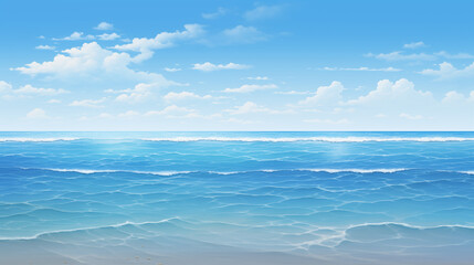 Fototapeta premium Calm sea level and waves
