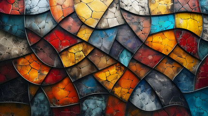 Fototapeta premium Abstract Cracked Tile Background