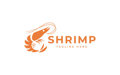 shrimp logo design vector illustration