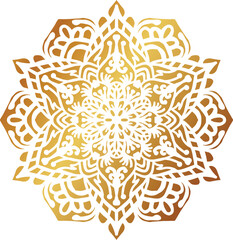 Mandala Luxury Ornamental In Gold Color	
