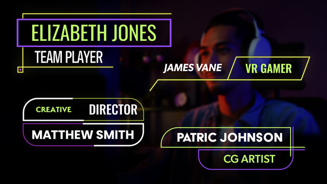 Neon Glow Gaming Lower Thirds