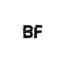 BF monogram logo design letter text name symbol monochrome logotype alphabet character simple logo