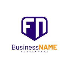 Obraz premium Initial FN logo design vector illustration, Creative letter FN logo concepts