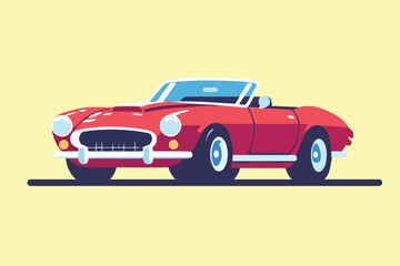 Red fancy car illustration.