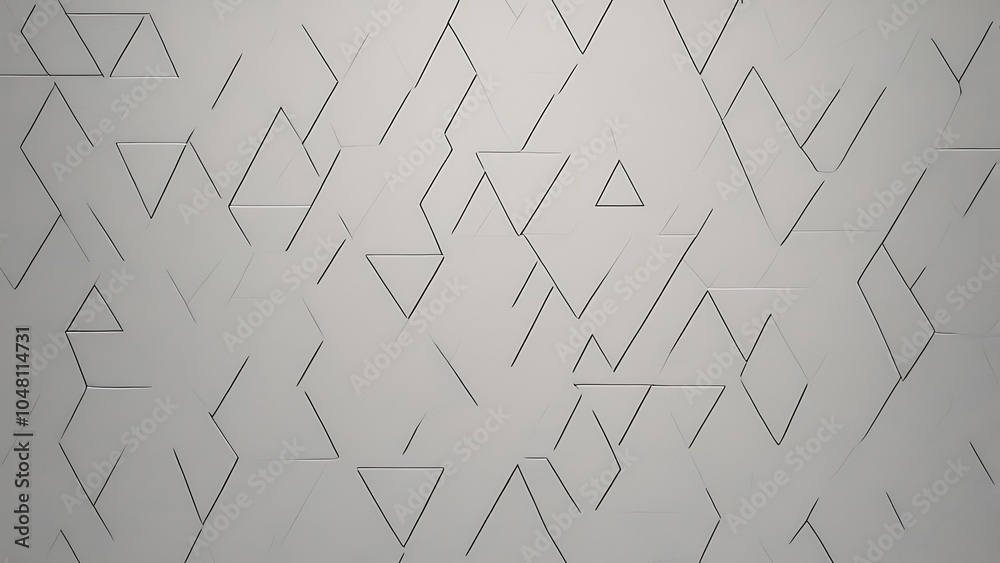 Poster digital abstract style, featuring a geometric pattern composed of numerous interconnected polygons, 
