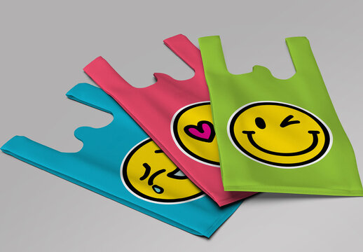 Stack Non Woven W-Cut Eco bag Mockup