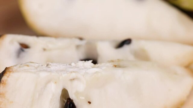 Sliced Custard Apple Close-Up