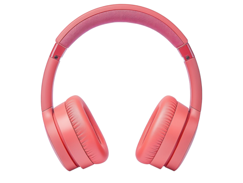 Stylish Pink Headphones on a Clean Background