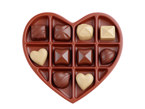 Heart-Shaped Box of Assorted Chocolates Delights