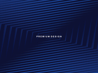 Dark blue background. Modern line curve abstract presentation background. Luxury paper cut background. Abstract decoration, halftone gradient, 3d Vector illustration. Blue lines form an abstract squar