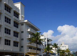 Obraz premium Historical Art Deco Buildings in Miami South Beach, Florida