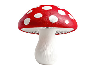 Vibrant Red and White Mushroom with Dots