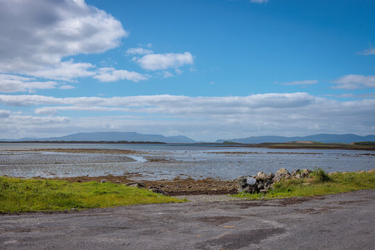 Murrisk, Ireland - June 29 2024 "View on Croagh Patrick and National Femine Memorial"