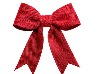 Red Fabric Bow with Straps for Decoration and Crafting