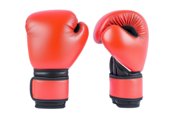 Bright Red Boxing Gloves for Training and Competition