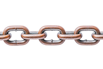 Fototapeta premium Chain Links with Copper and Silver Finish