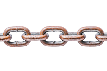 Chain Links with Copper and Silver Finish