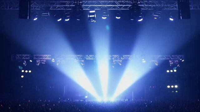 dynamic display flashing lights smoke perfectly suited VJ stage 4K footage showcases matrix beam bulb halogen adlamps that create electrifying nightclub atmosphere loop abstract background