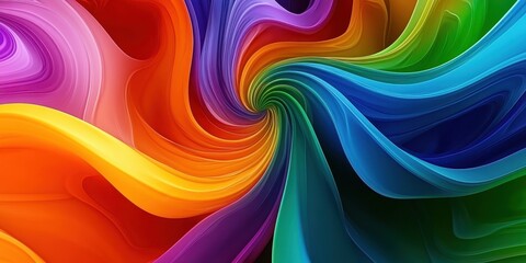Obraz premium Colorful Abstract Swirl in Vibrant Hues