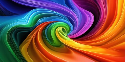 Colorful Abstract Wave with Vibrant Swirls