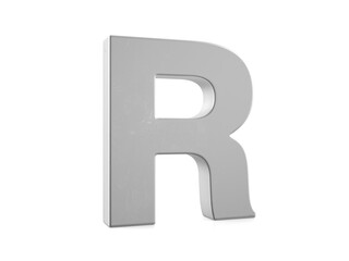Metal letter R