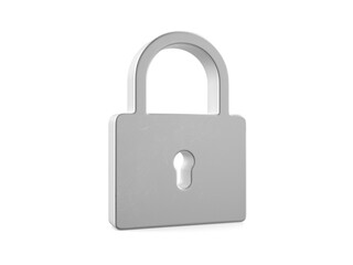 Metal padlock symbol