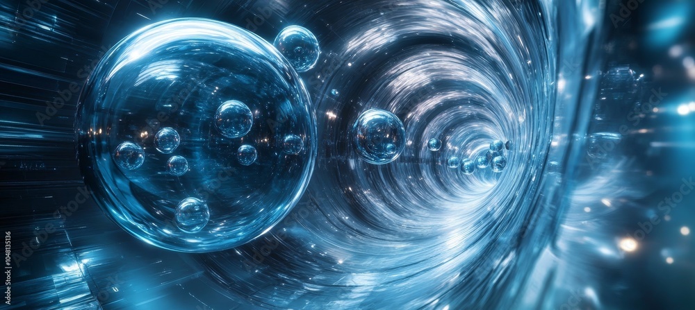 Sticker space portal with strong gravity force. generative ai technology.